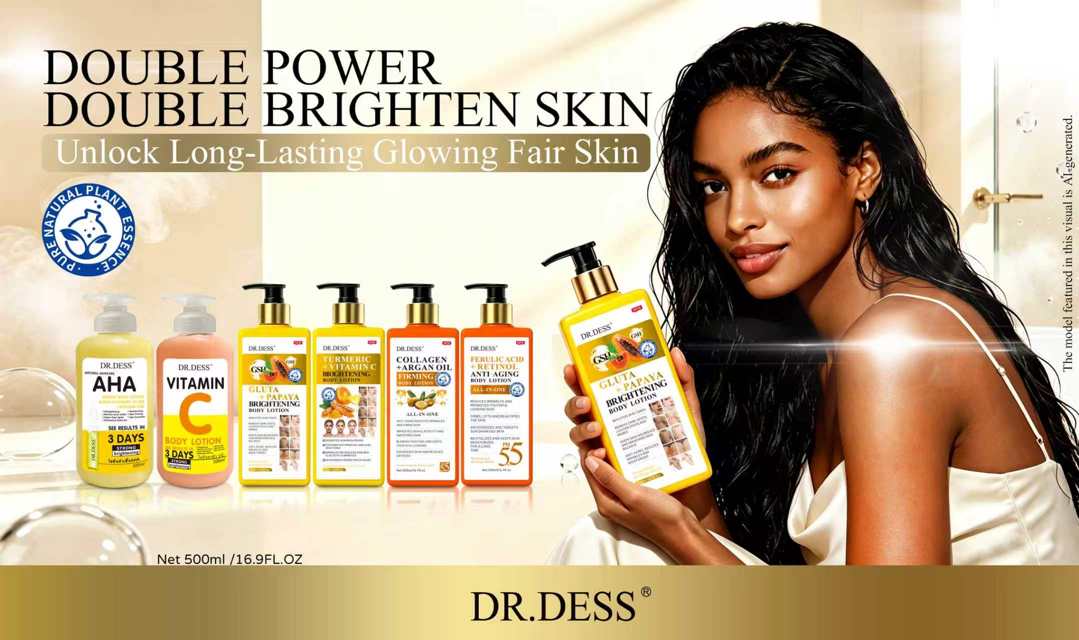 DR. DESS Collagen + Argan Oil Firming & Hydrating Body Lotion – 500 ml | Skin‑Elasticity • Lifting • Deep Nourishment