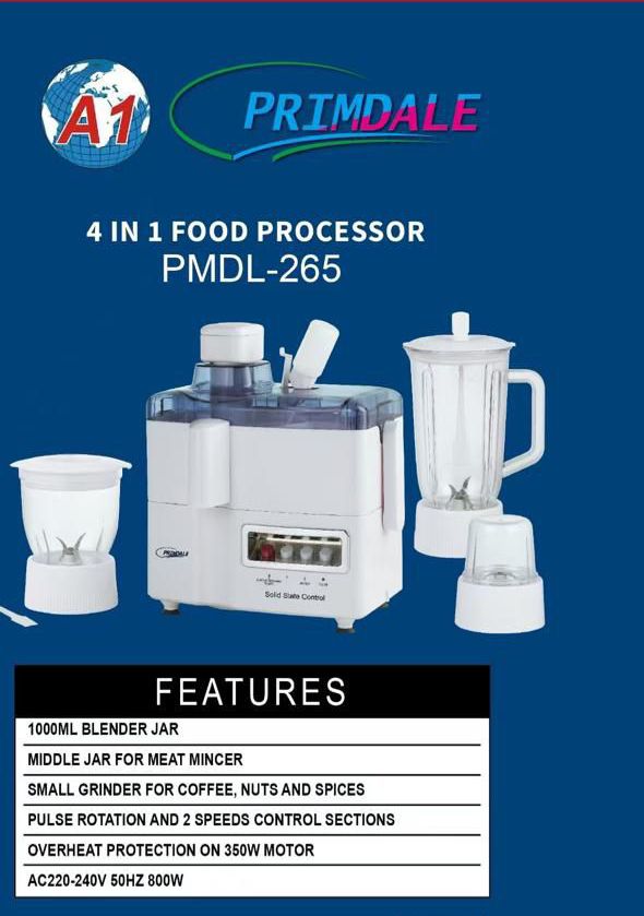 🌟 Primdale 4 in 1 Juicer -blender-grinder and mill food processor, Primdale Juice Extractor – 4 in 1 Multifunctional Appliance 🌟