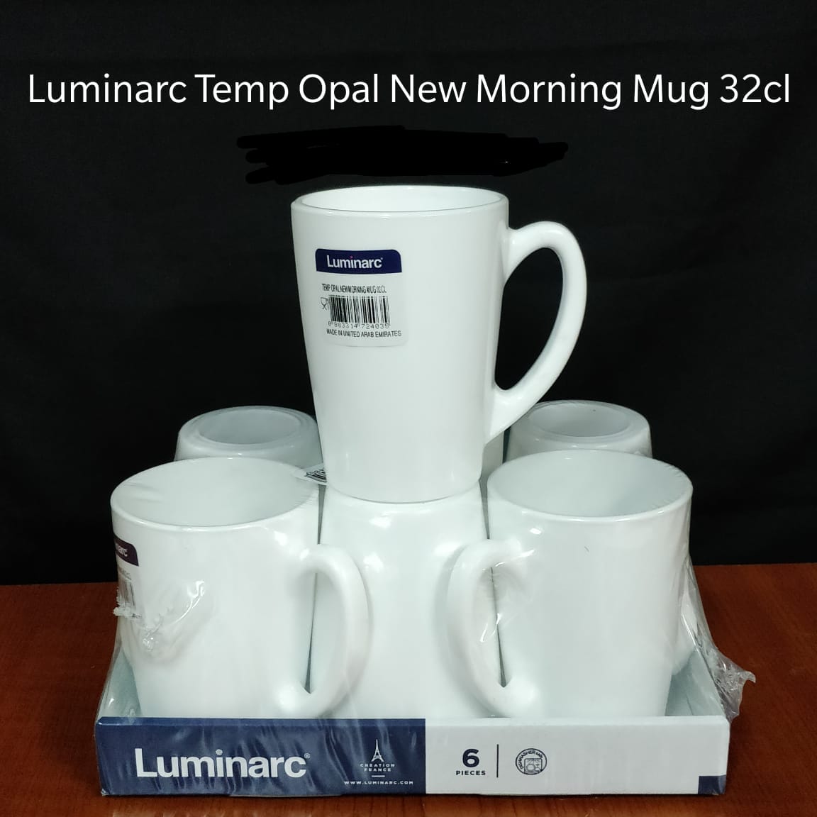 Luminarc Temp opal new morning mug six piece / Luminarc 6 Piece Cups Set
Key Features:
✅ Ideal For Daily Use For Home & Hospitality Sector
✅Dishwasher Safe 
✅Microwave Safe 
✅️Non Porous