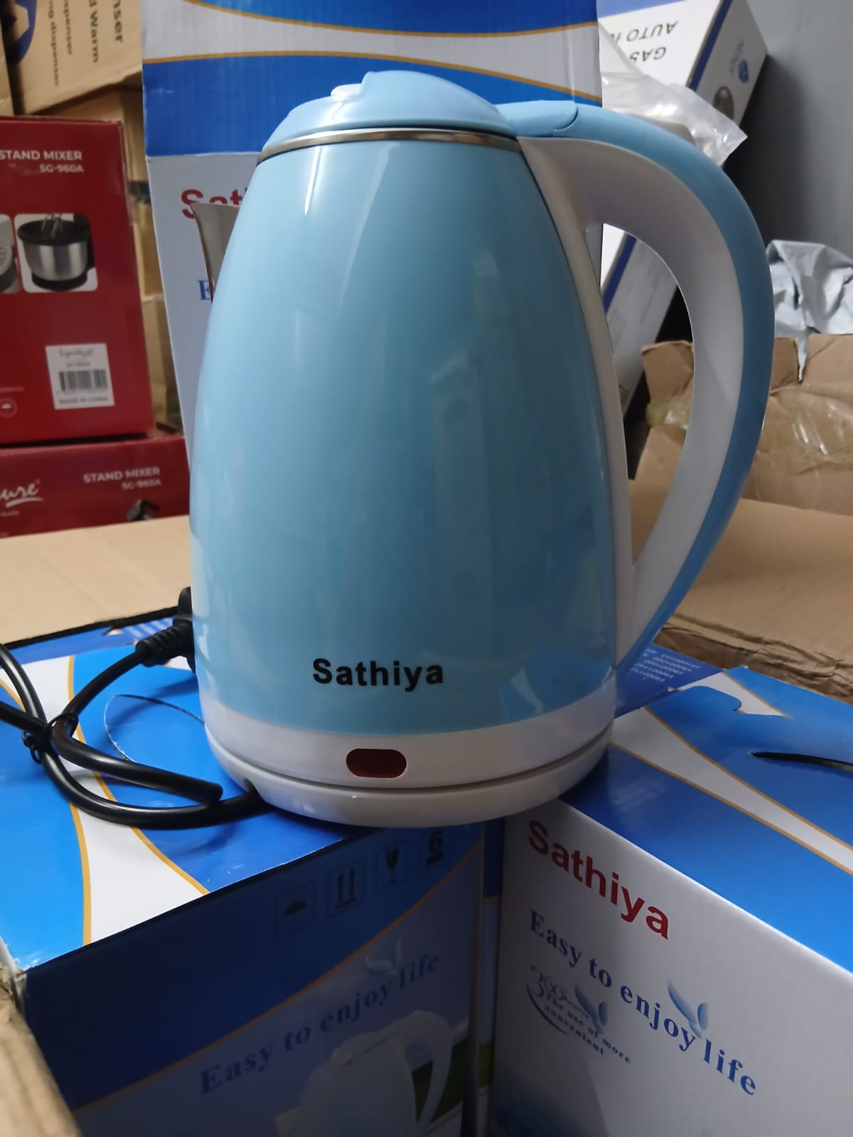 📍PROMOTION PRICE 📍🍳ONLY AT KILIMALL 🍳Sathiya 2LTR ELECTRIC KETTLE- high-quality, affordable, and energy-efficient.Large enough to boil water for the whole family or guests. Indicator Lamp – Cle