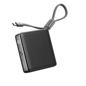 Oraimo PowerNova L11 10000mAh Power Bank 22.5W Fast Charging Built-in Type-C Cable USB-C LED Display Portable Charger for Android iPhone Travel Backup