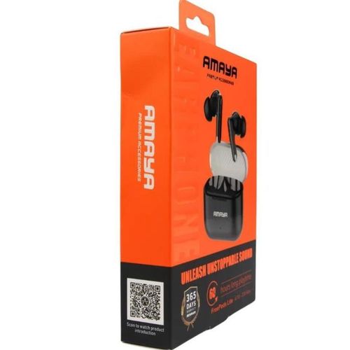 Amaya FreePods Lite Wireless Earbuds, Bluetooth 5.3 Earphones, HD Stereo Sound, Deep Bass TWS Earbuds, ENC Noise Reduction, Touch Control, Long Battery Life