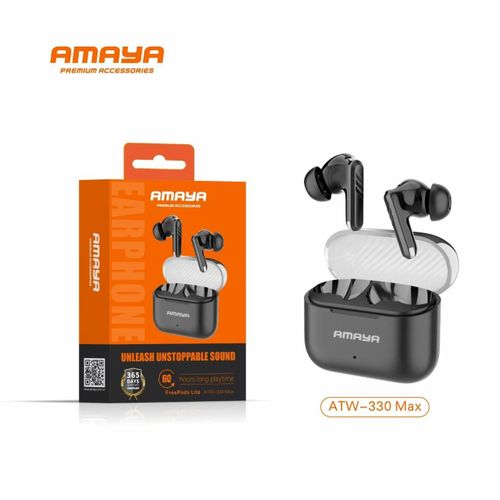 Amaya FreePods Lite Wireless Earbuds, Bluetooth 5.3 Earphones, HD Stereo Sound, Deep Bass TWS Earbuds, ENC Noise Reduction, Touch Control, Long Battery Life