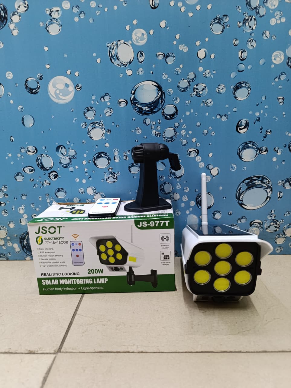 📷⚡ 200W DUMMY CAMERA SOLAR MONITORING LAMP smart security-style outdoor light designed to look like a CCTV camera system while using solar power to operate — ideal for deterring intruders and improvi
