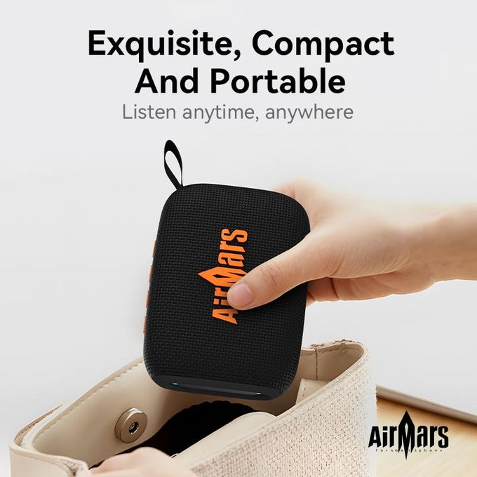AirMars ABS01 Portable Bluetooth Speaker with Colorful Lights, Loud Sound, Small Bluetooth Speaker with Wireless Stereo Pairing, Mini Gifts for Kids, Teen, Girls, Boys, Women for Christmas