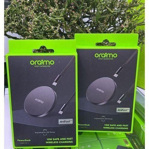 Oraimo PowerDock OWH-1151 15W Magnetic Wireless Charging Pad, MagSafe Compatible, USB-C Fast Wireless Charger for iPhone, Samsung, TECNO & Infinix