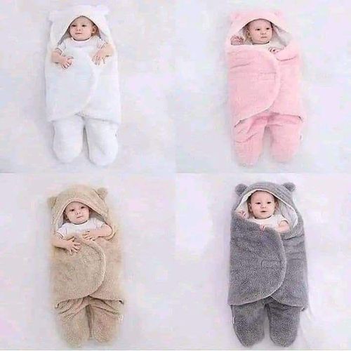 Luxury Soft Plush Baby Swaddle Wrap Blanket for 0–12 Months – Warm Hooded Newborn Sleeping Bag Cocoon for Infants, Baby Receiving Blanket for Boys & Girls