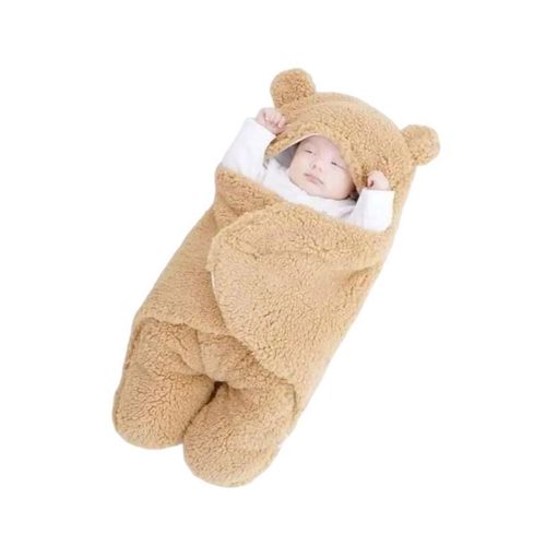 Luxury Soft Plush Baby Swaddle Wrap Blanket for 0–12 Months – Warm Hooded Newborn Sleeping Bag Cocoon for Infants, Baby Receiving Blanket for Boys & Girls