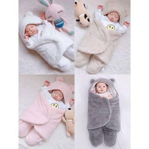 Luxury Soft Plush Baby Swaddle Wrap Blanket for 0–12 Months – Warm Hooded Newborn Sleeping Bag Cocoon for Infants, Baby Receiving Blanket for Boys & Girls