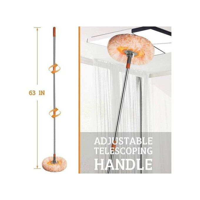 Sunflower Cleaning Mop 360° Rotatable With Height Adjustable Handle And Washable Mops Pad