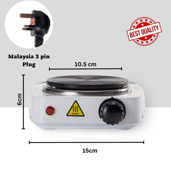 Electric mini stove 500W 15cm base 10.5cm plate- Compact and lightweight design,easy to use and store Suitable for heating and light cooking and deal for home, office, hostel, dormitory, or camping