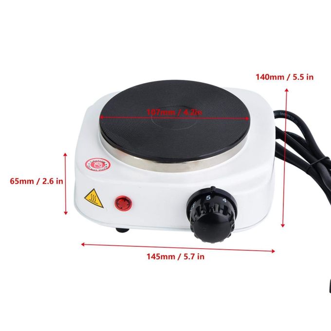 Electric mini stove 500W 15cm base 10.5cm plate- Compact and lightweight design,easy to use and store Suitable for heating and light cooking and deal for home, office, hostel, dormitory, or camping