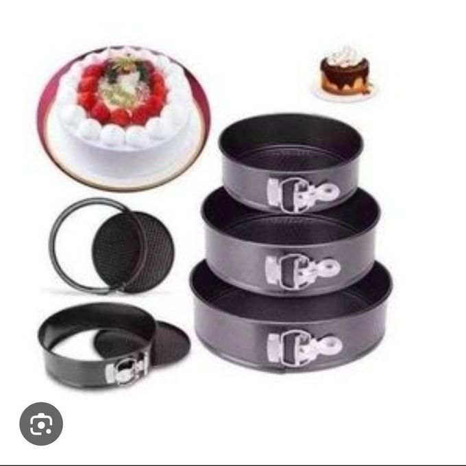 High quality Nonstick round shape 3in1 baking tins- this set allows you to create beautiful cakes for any occasion