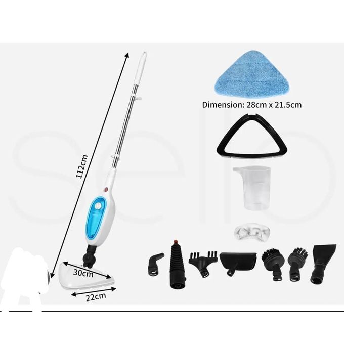 12in1 Steam Mop cleaning machine- Powerful 1300W Steam Cleaning: Heats up fast to kill germs and remove tough dirt without harsh chemicals12-in-1