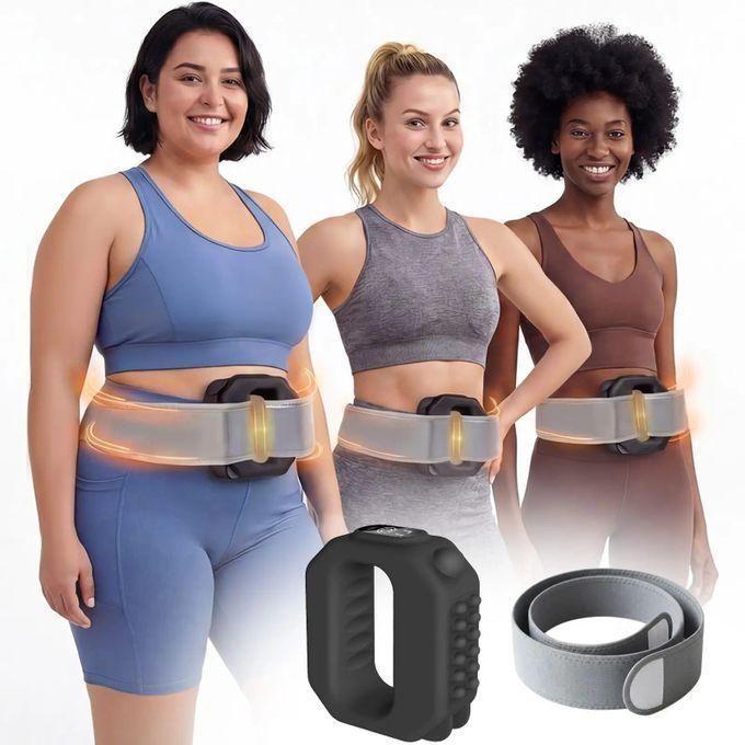 Portable vibration massage device belt tummy trimmed CJH-1566- designed to soothe tired muscles, reduce bloating, and relieve tension in the tummy, waist, and back