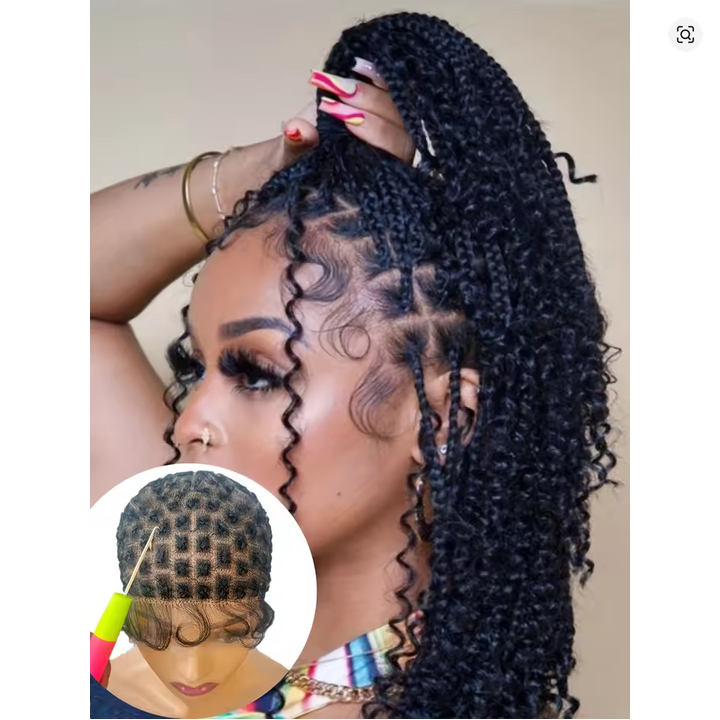Premium Nylon Wig Cap for Women ，DIY Weaving，Breathable & Comfortable，Double Full Lace Crochet Wig Cap with Baby Hair