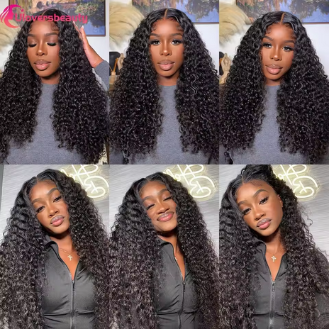 Water Wave Human Hair Wig 13x4 HD Lace Human Hair Wig 250% Glueless Wigs Human Hair Deep Curly Human Hair Wigs On Clearance Sale