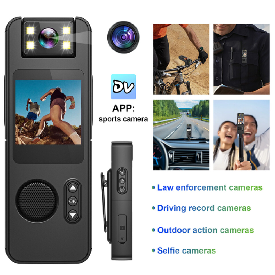 1080P Bicycle Driver Sport Camera Mini 180 Rotatable len Video Recorder Night Vision Action Body Cam With Back Clip Police Cam