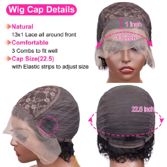 Pixie Cut Wig Human Hair 13x1 Lace Frontal Wigs Human Hair Short Bob Human Hair Wigs For Black Women Lace Front Human Hair Wig