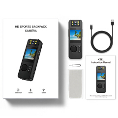 1080P Bicycle Driver Sport Camera Mini 180 Rotatable len Video Recorder Night Vision Action Body Cam With Back Clip Police Cam