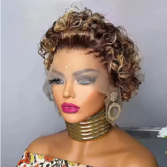 Pixie Cut Wig Human Hair 13x1 Lace Frontal Wigs Human Hair Short Bob Human Hair Wigs For Black Women Lace Front Human Hair Wig