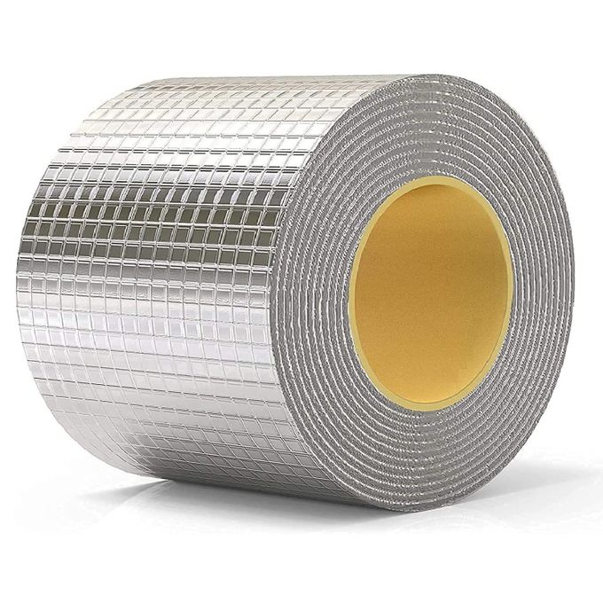 10m Super Strong Adhesive Waterproof Permanent Repair Aluminium Butyl Tape Rubber Foil Suitable For Roof Leak, Surface Crack, Window Sill Gap, Boat Sealing, Home Renovation