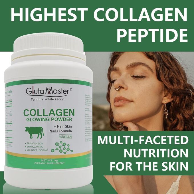 Gluta Master Collagen Glowing Powder - Hair, Skin & Nails Formula (Vanilla)