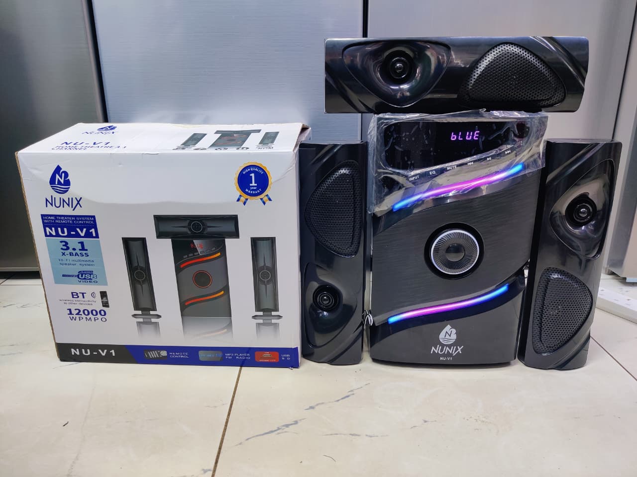 🎵🎵🎶Nunix NU-V2 3.1 Channel Multimedia Subwoofer Speaker Sound System Mini Home Theater /USB/SD/FM Woofer🎵It works as expected with a nice clarity and a thumping bass. Comprised of exclusive techno