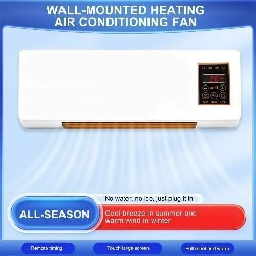 ON STOCK‼️‼️🎉Mini Wall Mounted 1800w Electric Heating And Air Conditioner With Remote - Portable Air Conditioners For Bedroom Living Room Office - Compact Design (L55*W24*H12cm)‼️offers versatility b