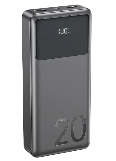 Infinix XPower 20 Pro (XP20C) 20000mAh Power Bank, 15W Fast Charging with 3 Built-in Cables & Smart LED Digital Display