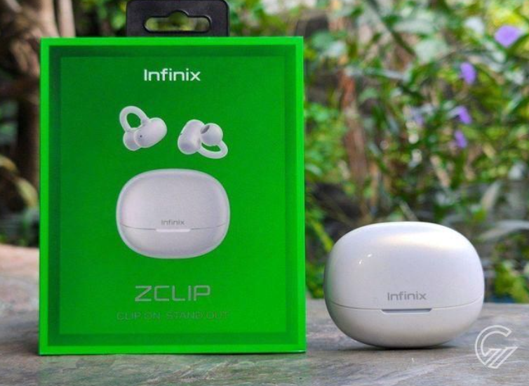 Infinix ZClip Open-Ear Wireless Earphones, Bluetooth 5.4 Earbuds with Transparent Charging Case & 25H Playtime