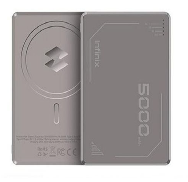 Infinix Mag Power XP06 5000mAh Magnetic Wireless Power Bank, 15W Fast Wireless Charging & Type-C Dual Mode Portable Charger