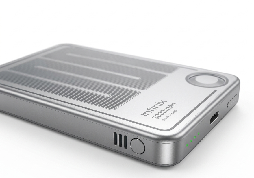 Infinix Mag Power XP06 Pro 5000mAh Magnetic Wireless Power Bank, 20W PD/QC Fast Charging Slim Portable Charger