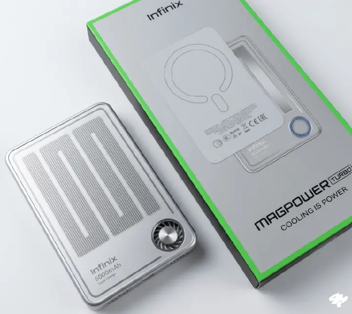 Infinix Mag Power XP06 Pro 5000mAh Magnetic Wireless Power Bank, 20W PD/QC Fast Charging Slim Portable Charger