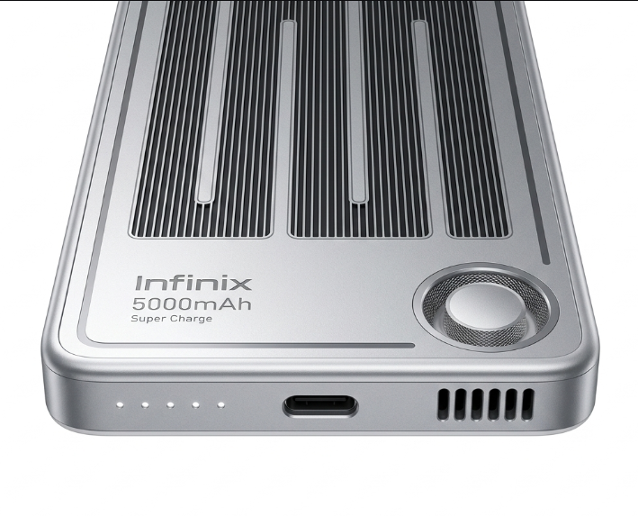 Infinix Mag Power XP06 Pro 5000mAh Magnetic Wireless Power Bank, 20W PD/QC Fast Charging Slim Portable Charger