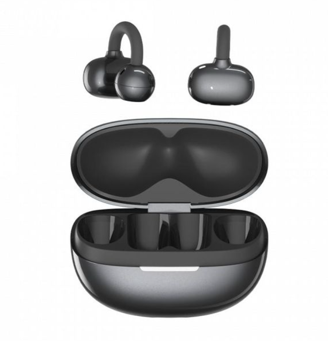 Infinix ZClip Open-Ear Wireless Earphones, Bluetooth 5.4 Earbuds with Transparent Charging Case & 25H Playtime