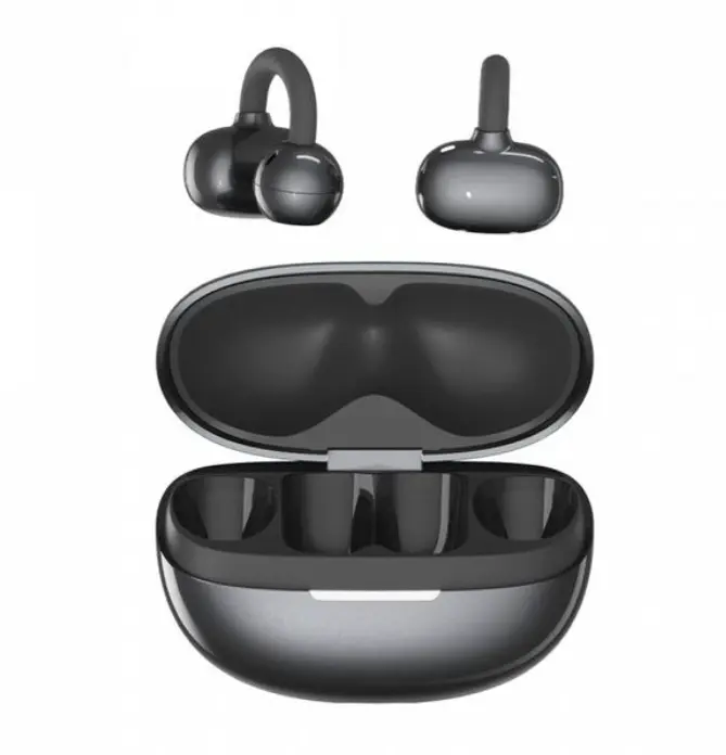 Infinix ZClip Open-Ear Wireless Earphones, Bluetooth 5.4 Earbuds with Transparent Charging Case & 25H Playtime