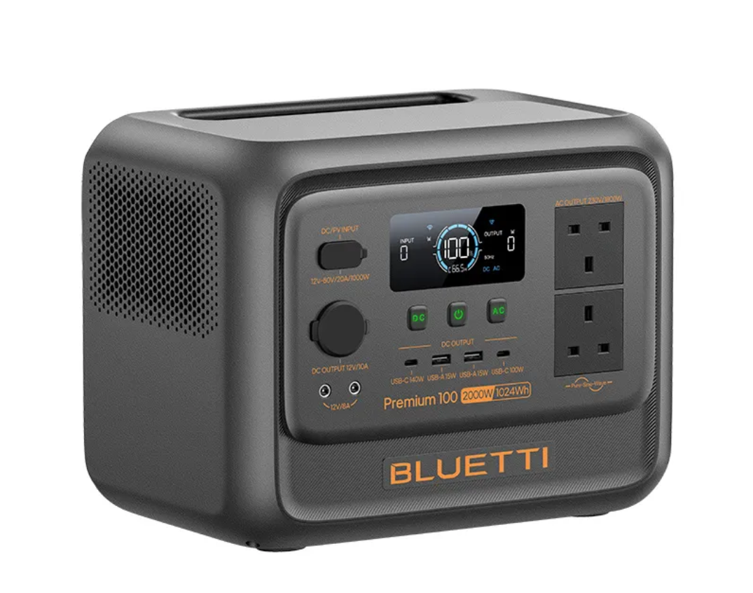 BLUETTI Premium 100 V2 Portable Power Station -  2000W 1024Wh Solar Generator – Fast Charging LiFePO4 Backup Power Supply for Home, Office, Camping Kenya