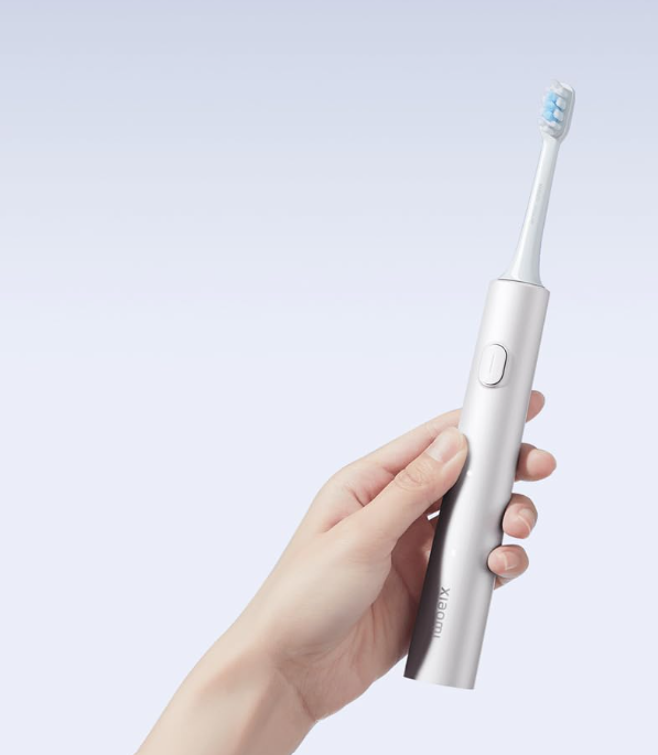 Xiaomi T302 Sonic Electric Toothbrush - 150 Days Battery Life, IPX8 Waterproof, 4 Cleaning Modes, Rechargeable Wireless Dental Care Smart Toothbrush (Silver Gray/Dark Blue)