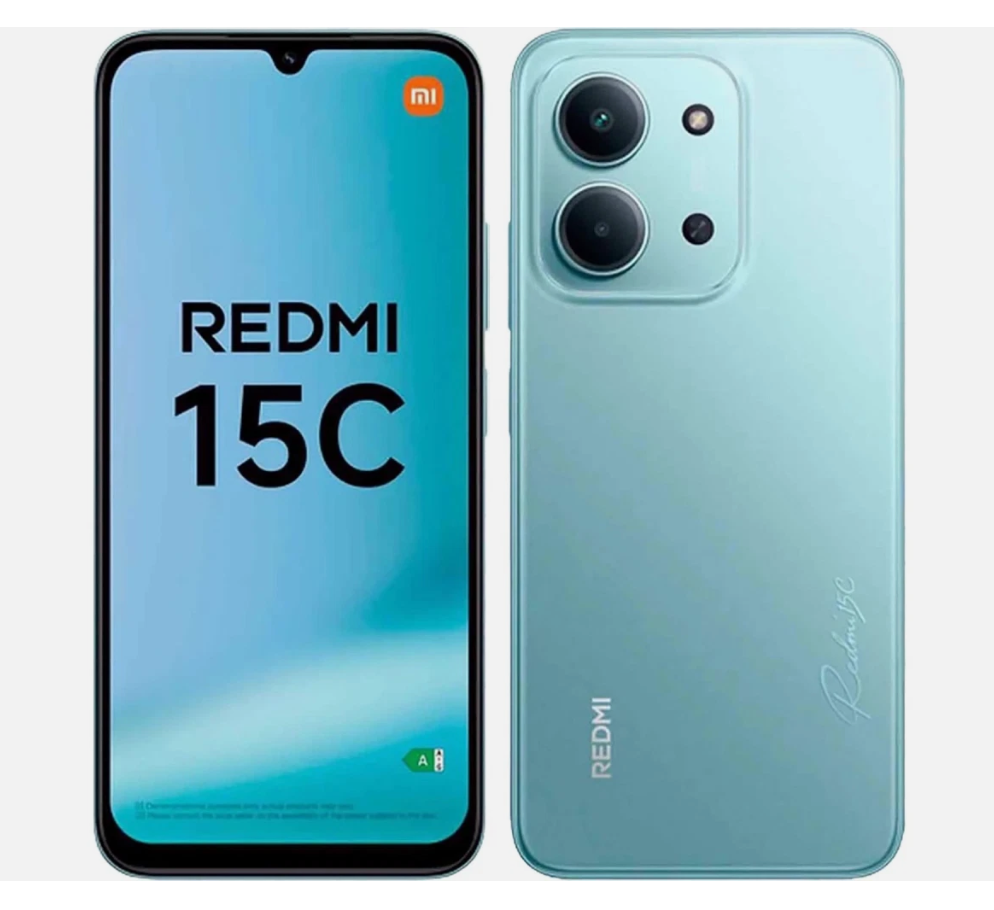 { Special Offer} Redmi 15C Smartphone Display 6.9” 120Hz - 4GB Ram + 128GB Rom Dual SIM, 4G , 6000mAh Battery ,50MP AI dual camera ,33W fast charging ,IP64 ,MediaTek Helio G81-Ultr