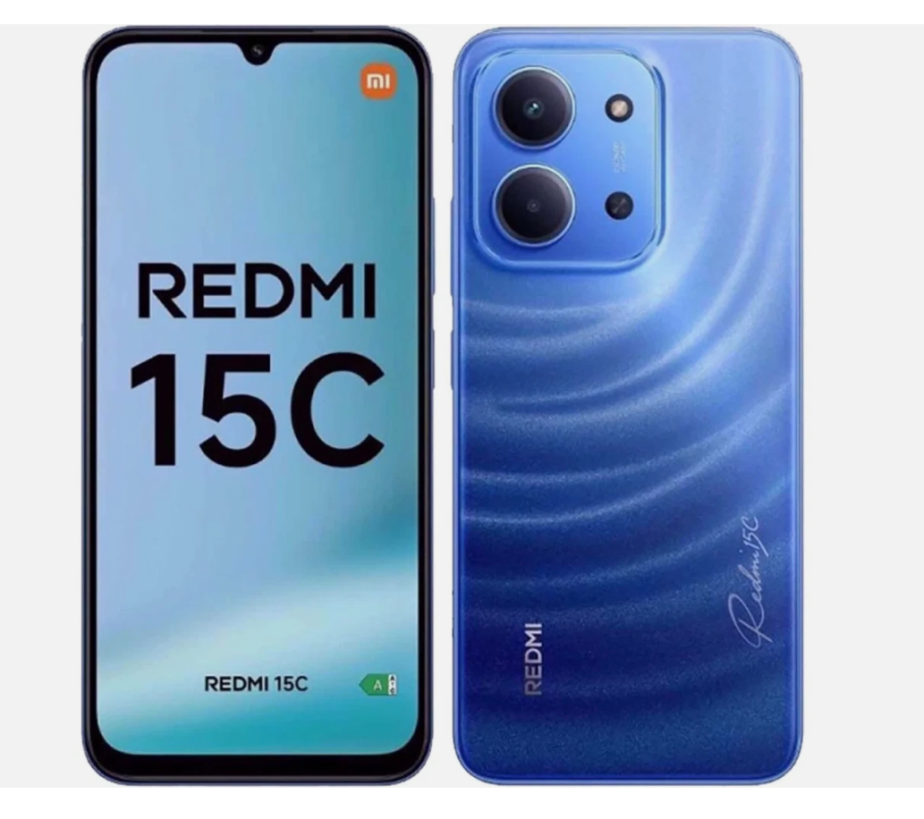 { Special Offer} Redmi 15C Smartphone Display 6.9” 120Hz - 4GB Ram + 128GB Rom Dual SIM, 4G , 6000mAh Battery ,50MP AI dual camera ,33W fast charging ,IP64 ,MediaTek Helio G81-Ultr