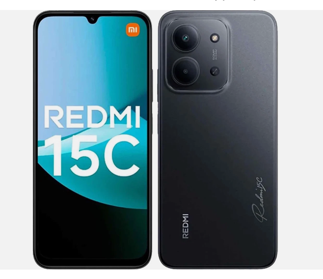 { Special Offer} Redmi 15C Smartphone Display 6.9” 120Hz - 4GB Ram + 128GB Rom Dual SIM, 4G , 6000mAh Battery ,50MP AI dual camera ,33W fast charging ,IP64 ,MediaTek Helio G81-Ultr
