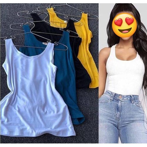 Cotton Ladies Vest Top - One Size Fits All - Women's Fashions