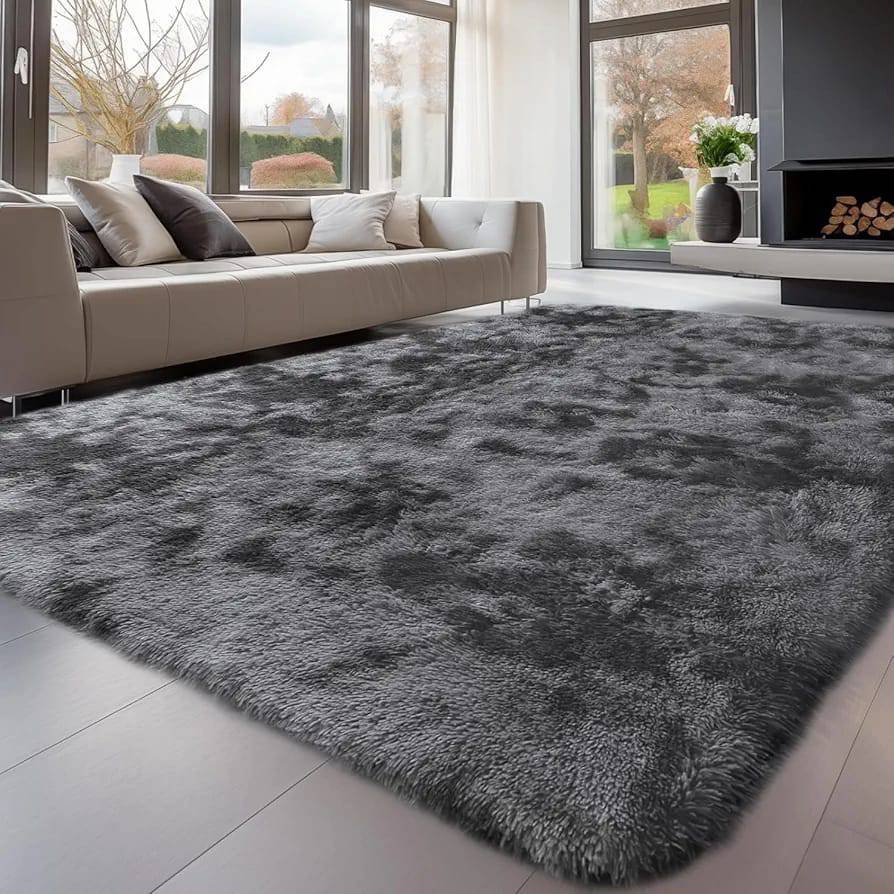 Super Soft Rugs Fluffy Carpets, 5x8 Feet, Indoor Modern Plush Area Rugs for Living Room Bedroom Kids Room Nursery Home Decor