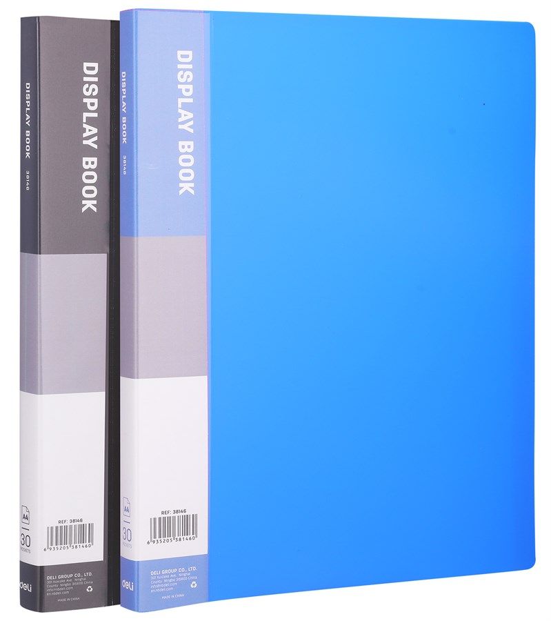 【Clearance Sale】Deli E38146 Display Book 30 Pocket - high-quality PP material Professional Appearance Ease of Use