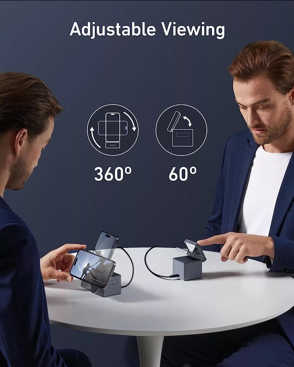 [ Special Offer ] Anker 3-in-1 Cube with MagSafe -  Foldable Wireless Charger for iPhone, Apple Watch & AirPods (30W USB-C Included).