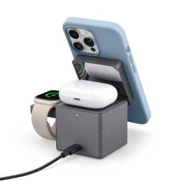 [ Special Offer ] Anker 3-in-1 Cube with MagSafe -  Foldable Wireless Charger for iPhone, Apple Watch & AirPods (30W USB-C Included).