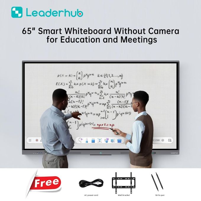 Leaderhub L65HM 65'' 8+128GB Electronic White Boards with 50MP Camera 8 Mic Interactive Flat Panel for Conference ​Meeting & Education
