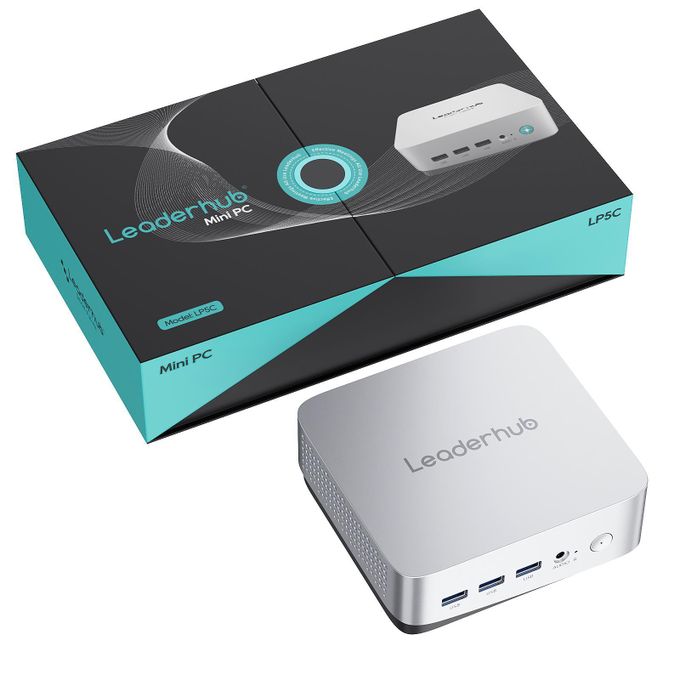 Leaderhub LP5C Mini PC i5-12450HX 16GB DDR4*2 +512GB M.2 NVMe SSD Mini Computers USB 3.2 WiFi 6 BT5.2 RJ45 2.5G 4K Triple Display Desktop PC