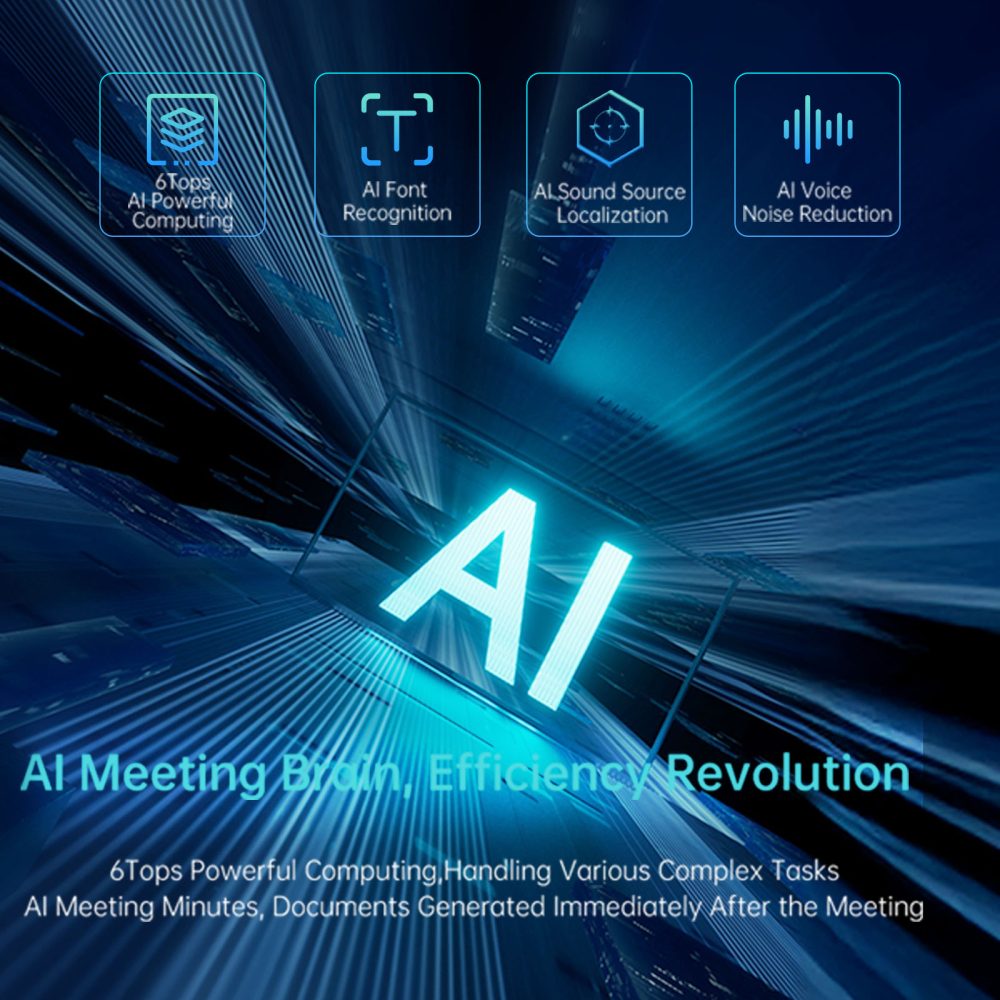 Leaderhub L65HM 65'' 8+128GB Electronic White Boards with 50MP Camera 8 Mic Interactive Flat Panel for Conference ​Meeting & Education